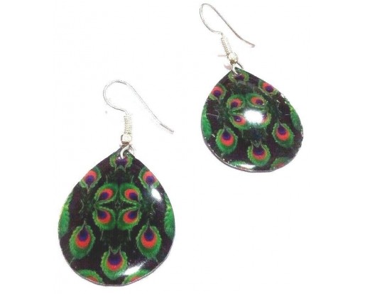 PEACOCK - Contemporary Women Earrings Jewelry Hook Drop Dangle Fashion Gift N10